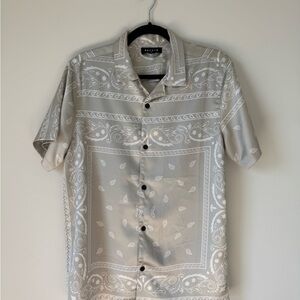 PacSun Satin Paisley Woven Camp Men's Shirt— Small
